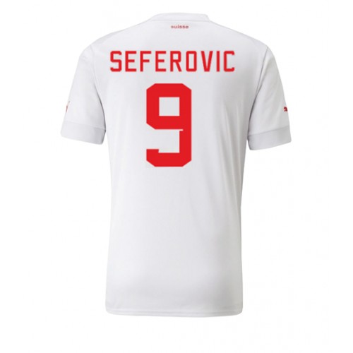 Fotbalové Dres Švýcarsko Haris Seferovic #9 Venkovní MS 2022 Krátký Rukáv